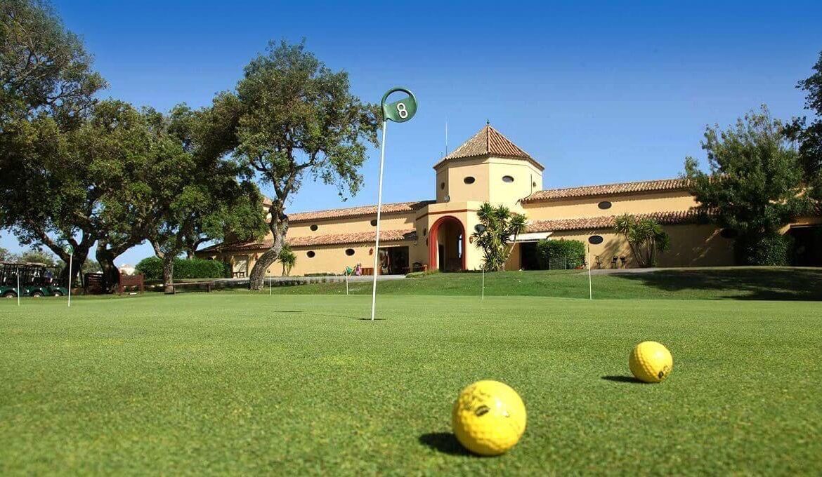 San Roque Club golf course and clubhouse near the duplex apartment in Sotogrande.