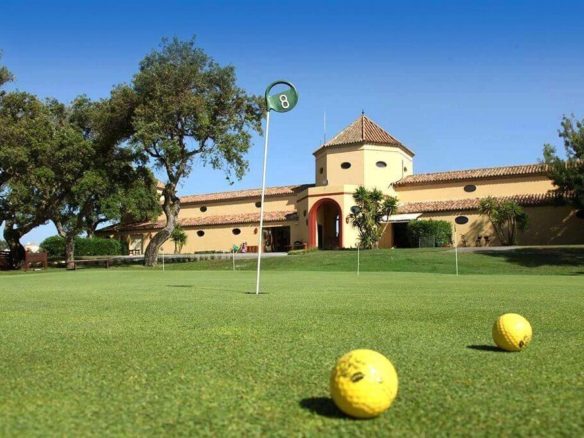 San Roque Club golf course and clubhouse near the duplex apartment in Sotogrande.