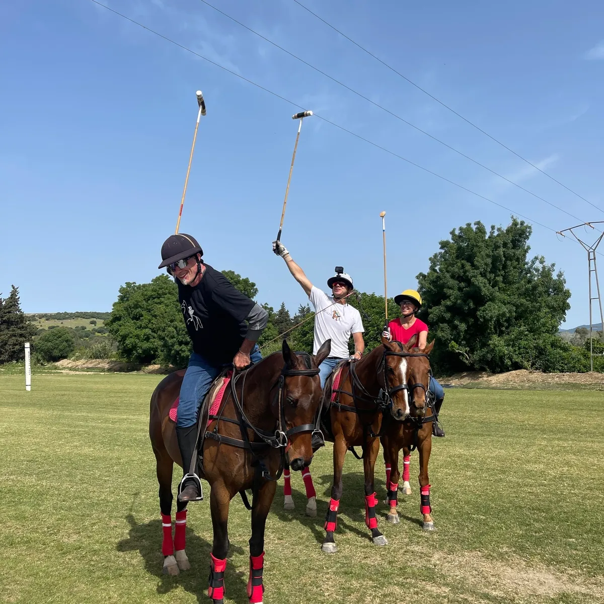 Polo team play chukkers at Herencia Polo Sotogrande